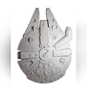 Star Wars Millennium Falcon Hasbro Grey Plastic Ship Display 28" Large Scale